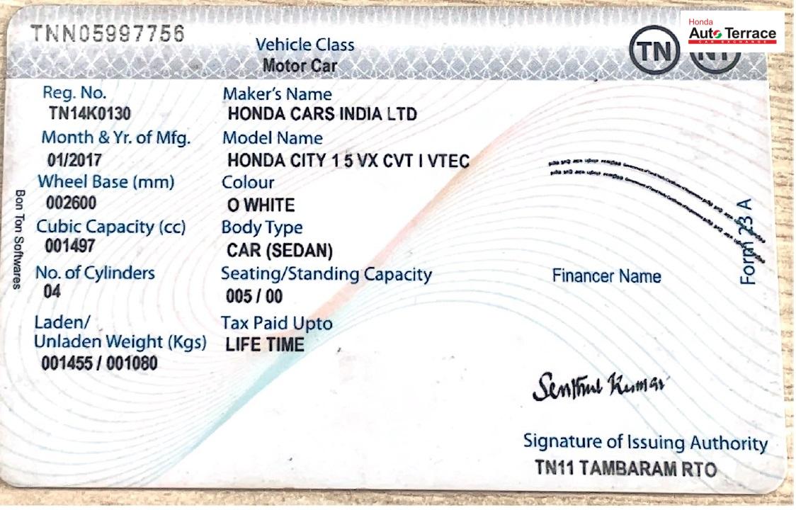 2017 Honda City 4th Generation 1.5 V AT